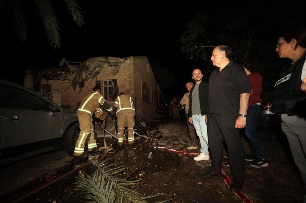 צילום: אלעד גרשגורן זירת הפגיעה הישירה בחיפה