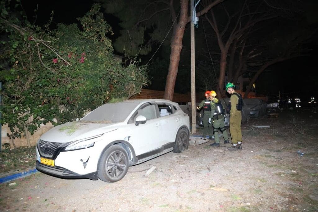 צילום: אלעד גרשגורן זירת הפגיעה הישירה בחיפה