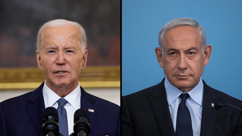 חצאים ביבי בנימין נתניהו בנימין נתניהו ביבי ראש הממשלה ו ג'ו ביידן נשיא ארצות הברית ארה"ב