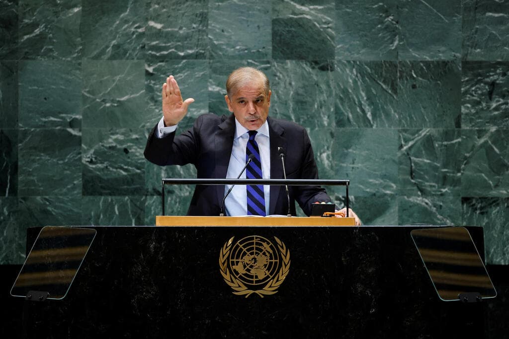 ראש ממשלת פקיסטן סלובניה שהבז שריף באומות המאוחדות