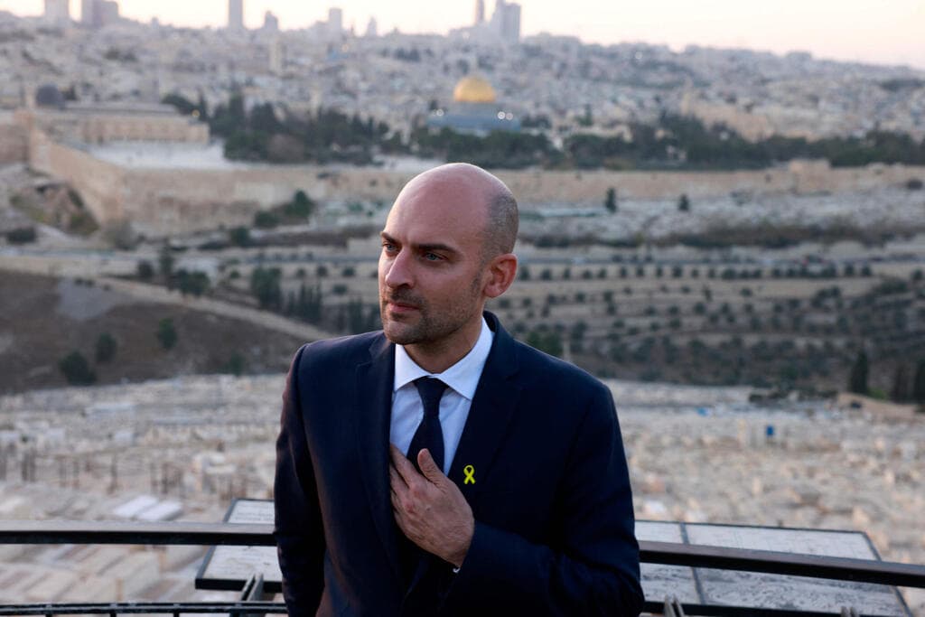 ז'אן נואל בארו בירושלים, ארכיון (צילום: Menahem Kahana / AFP) שר החוץ של צרפת ז'אן-נואל בארו בירושלים