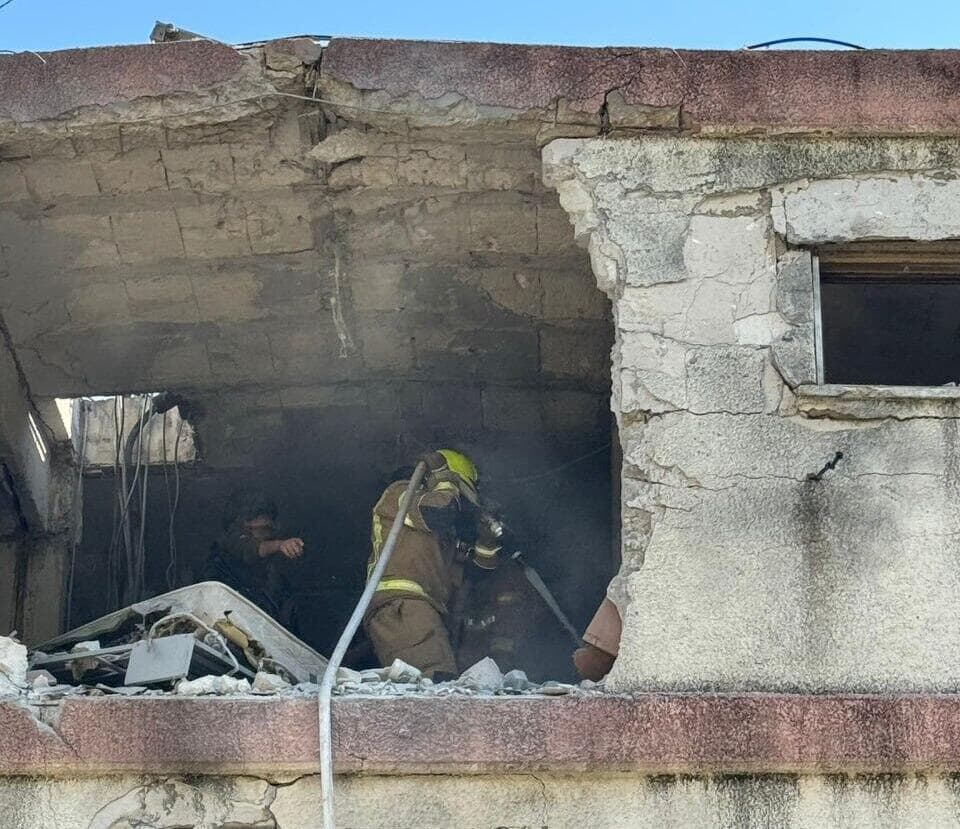 פגיעה ישירה בבניין בקריית שמונה