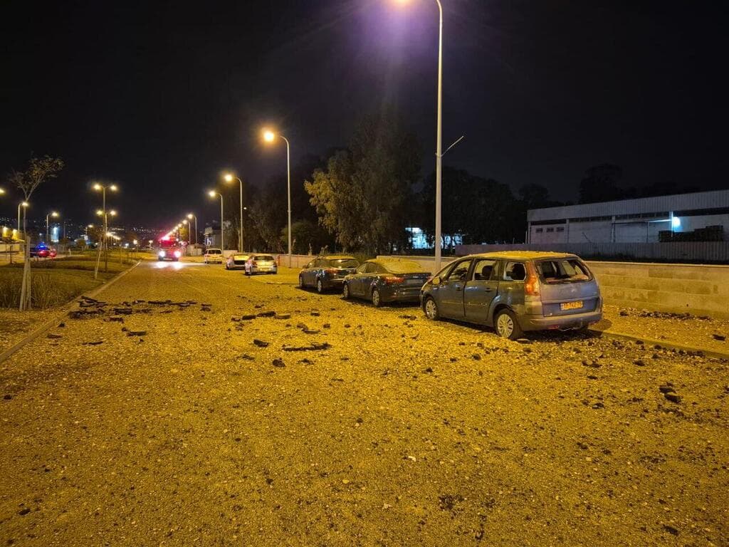 זירת הפגיעה בקריית אתא פגיעה ישירה בקריית אתא