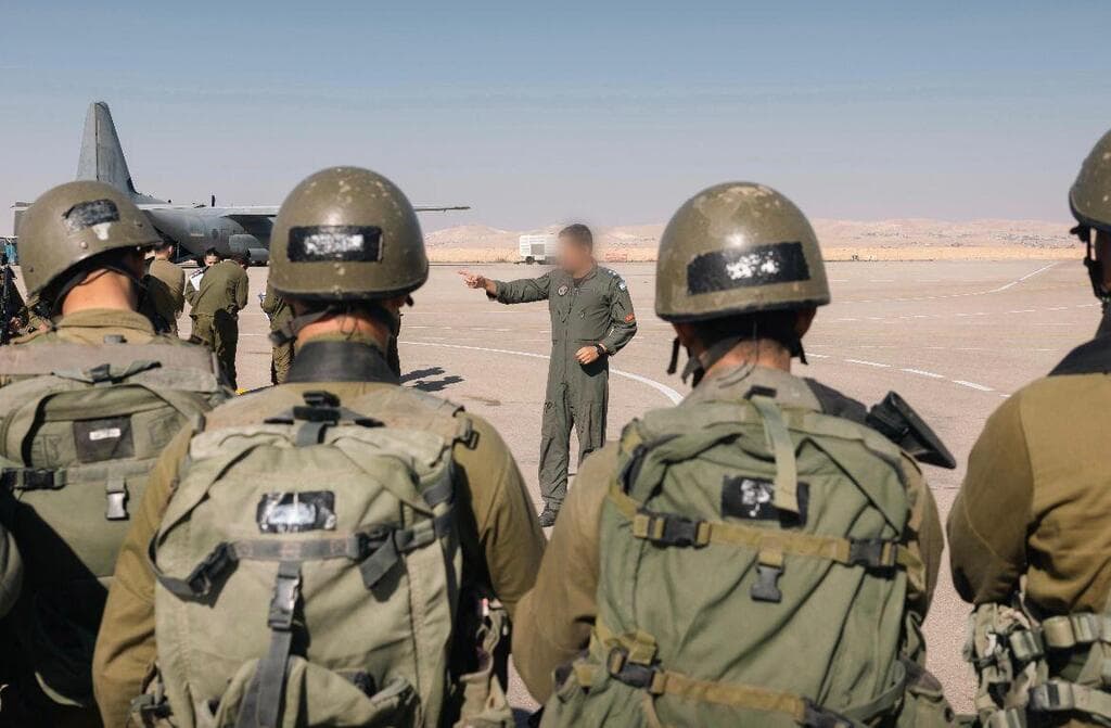 צילום: דובר צה"ל תיעוד מהטסת כוחות צה"ל במסגרת תרגיל מטכ"לי
