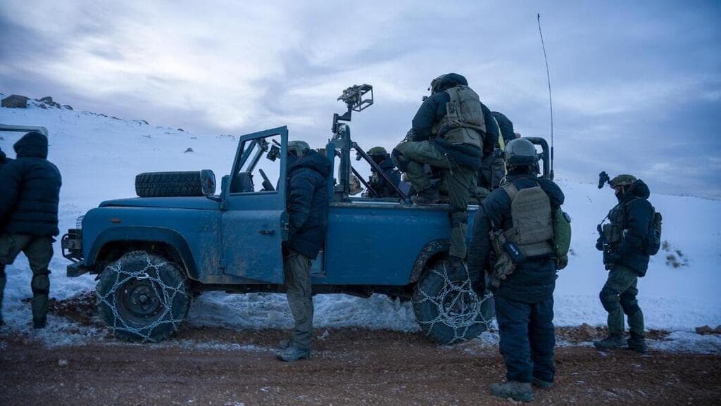 צילום: דובר צה"ל פשיטת כוחות יחידת שלדג בצק"ח ההרים (810) למרחב החרמון הסורי