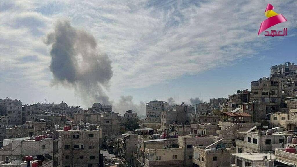 תקיפות בשדה התעופה הצבאי אל-מזה, דמשק מתקיפות ההגנה האווירית בדמשק על ידי ישראל