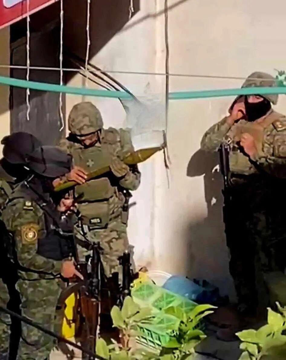 זיוף תמונות של אנשי המנגנונים של הרשות הפלסטינית עם RPG במבצע בגנין