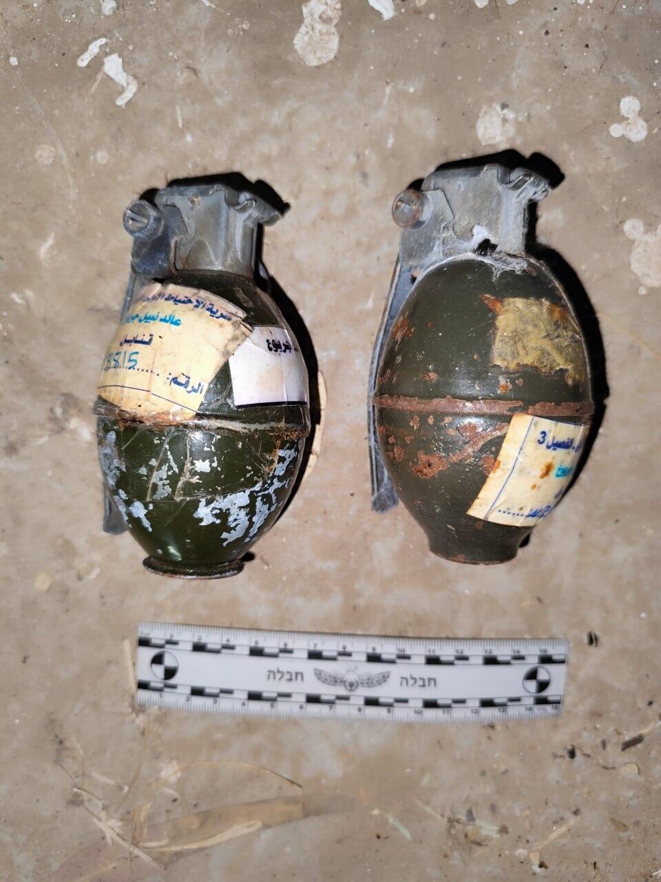 שני רימונים ששימשו את מחבלי חמאס ב שבעה באוקטובר אותרו בסמוך לתל גמה שבמועצה האזורית אשכול