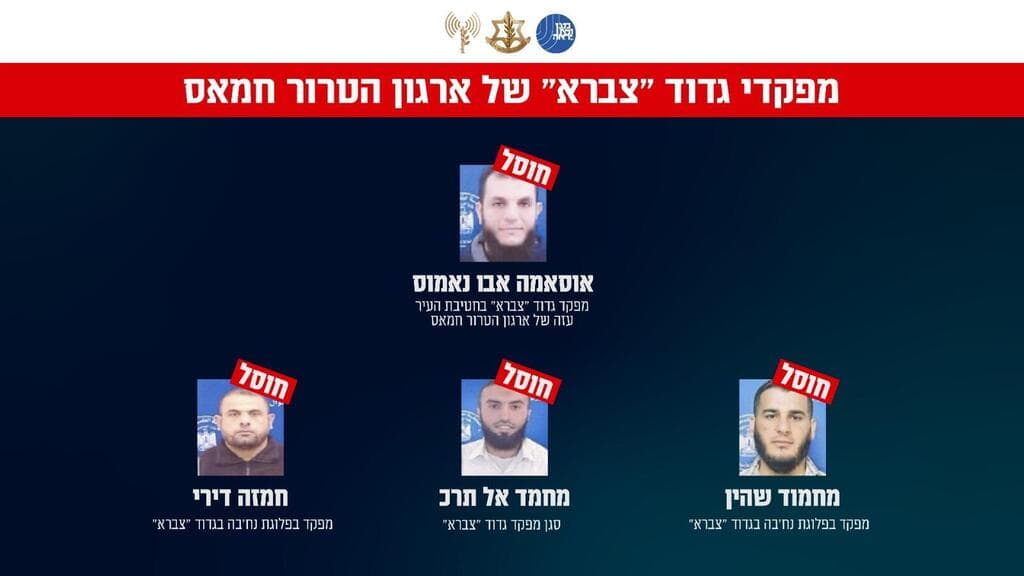 צה"ל ושב"כ חיסלו את מפקד גדוד סברה, סגנו ומחבלים נוספים
