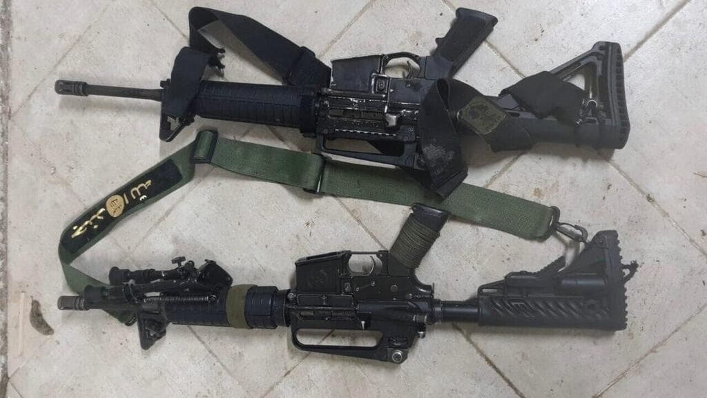 כלי הנשק שנתפסו ברשות המחבלים