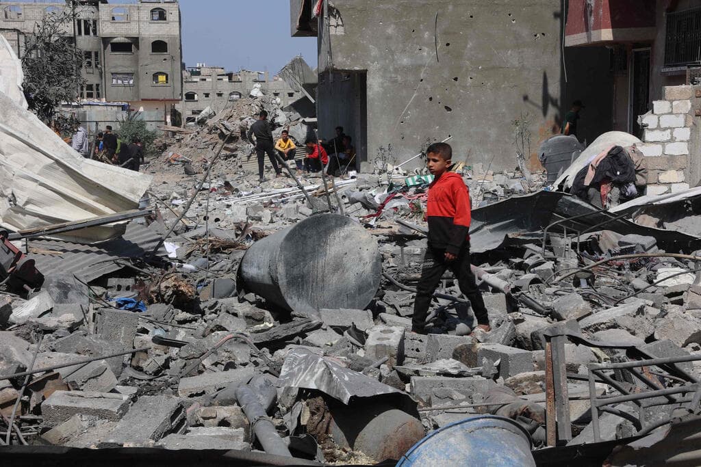 הריסות בשג'אעיה (צילום: Omar AL-QATTAA / AFP) שג'אעיה