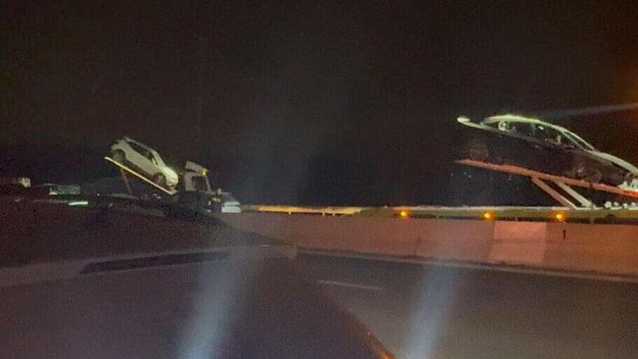 פינוי רכבים מכביש 1 רכבים מפונים מכביש 1