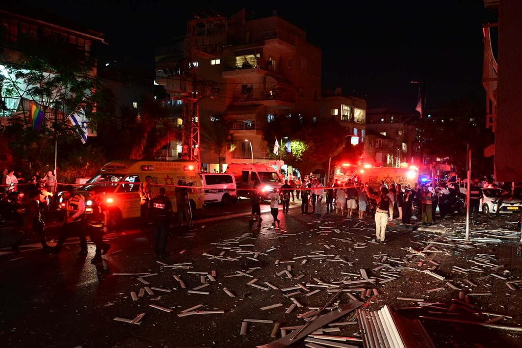 זירת הפגיעה ברמת גן