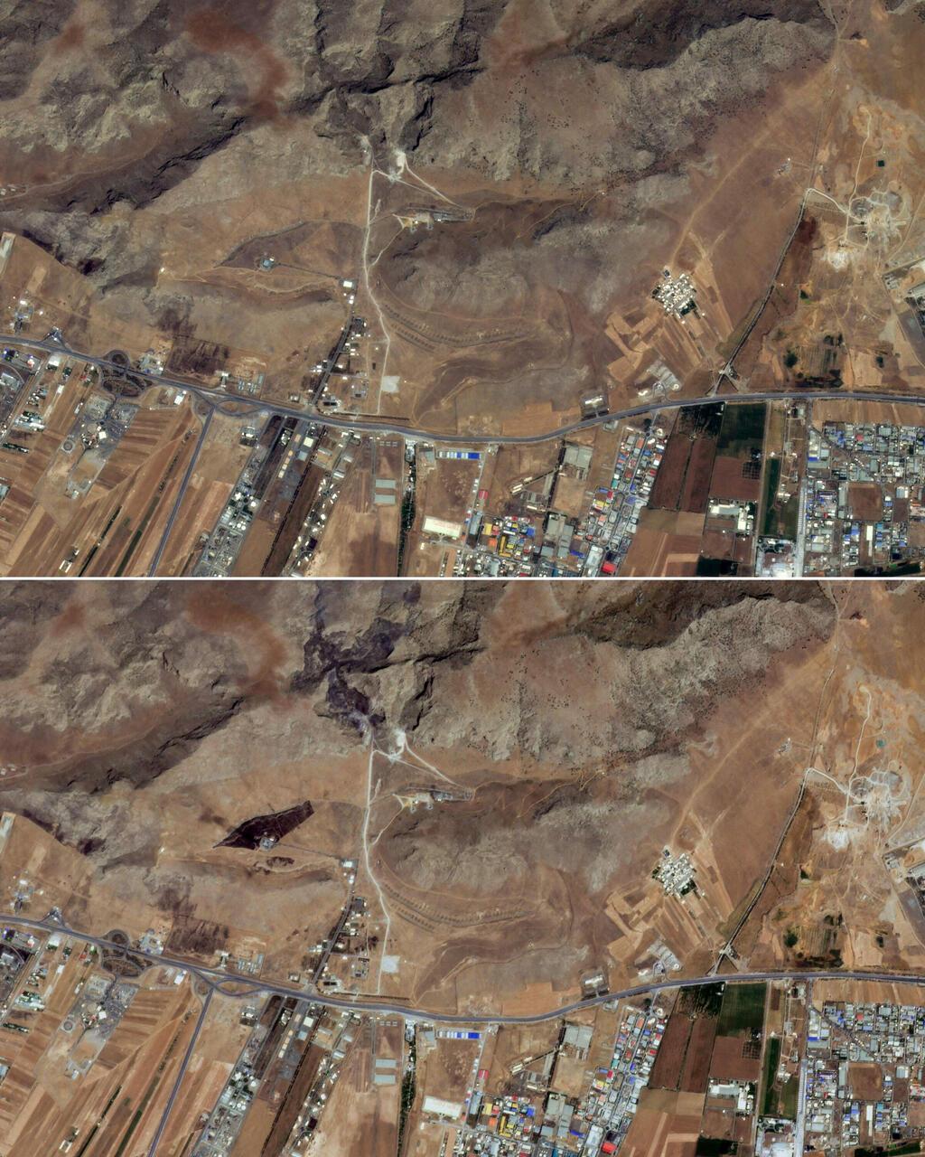 נזק בסיס איראני לאחסון טילים בליסטיים בכרמאנשאה