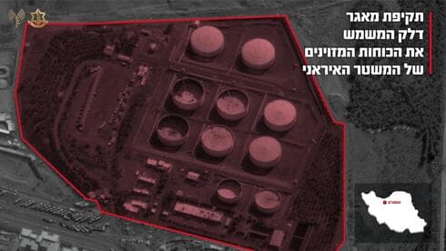 מאגרי דלק ששימשו את הכוחות המזוינים של המשטר האיראני