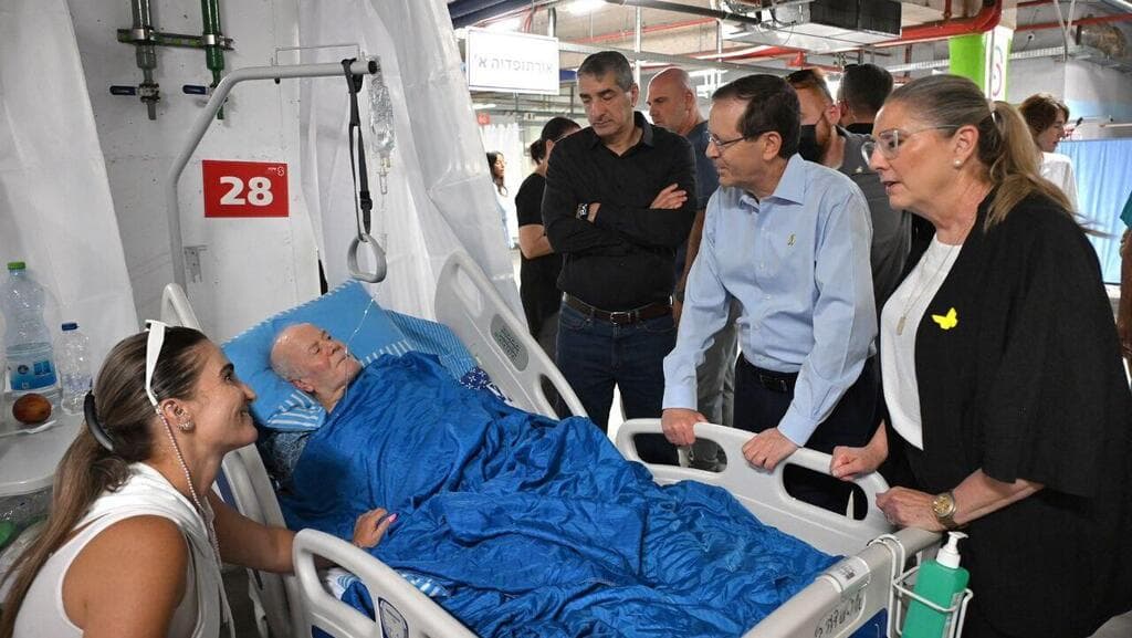 נשיא המדינה ביקר בבית החולים התת קרקעי שהוקם במרכז הרפואי שיבא
