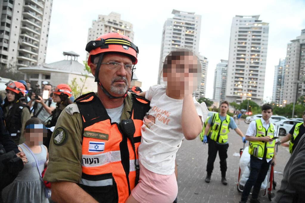 זירת הפגיעה בפתח תקווה