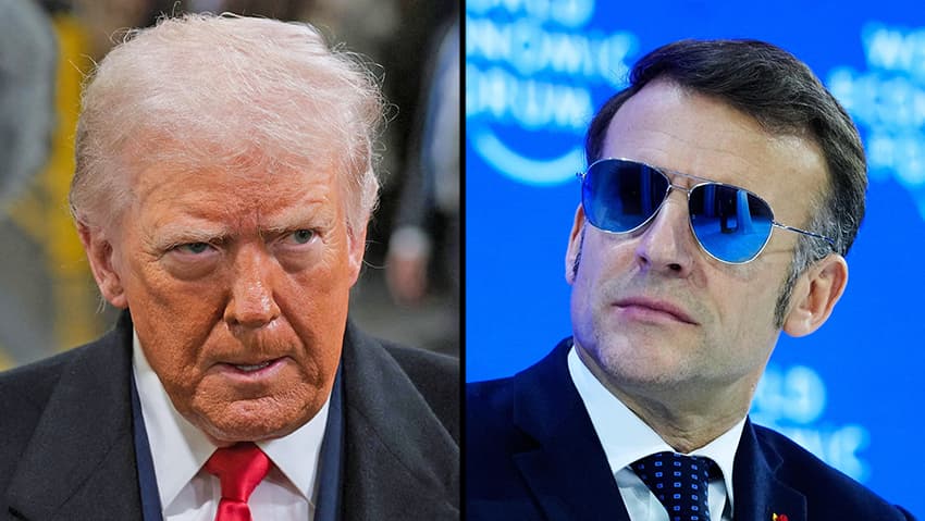מקרון וטראמפ (צילום: AP Photo/Markus Schreiber, Anna Moneymaker/GETTY IMAGES NORTH AMERICA/AFP) מקרון וטראמפ