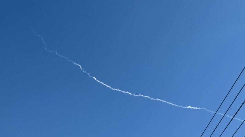 יירוט בשמי הצפון (צילום: איתן גליקמן) יירוטים בשמי חיפה של טיל ששוגר מאיראן