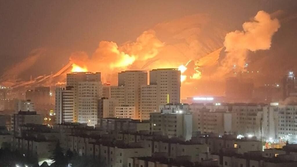 תיעוד איראני של התקיפות בטהרן תיעוד התקיפות בטהרן