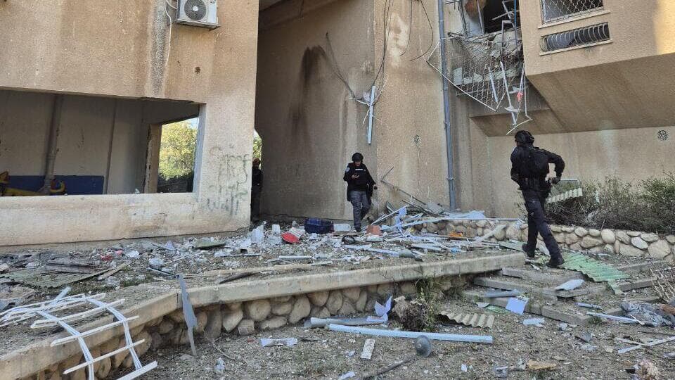 בניין שנפגע בבאר שבע