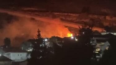 שריפה באזור שלומי לאחר מצוד על כטב"ם