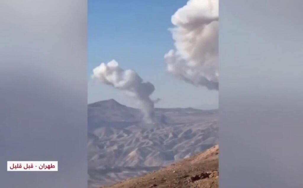 תיעוד: עשן מיתמר בטהרן תקיפות בטהרן