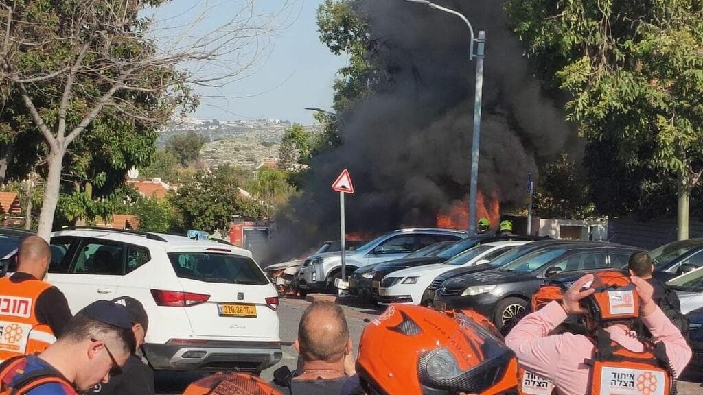 ראש העין (צילום: יוסי דמארי) זירת הנפילה בראש העין