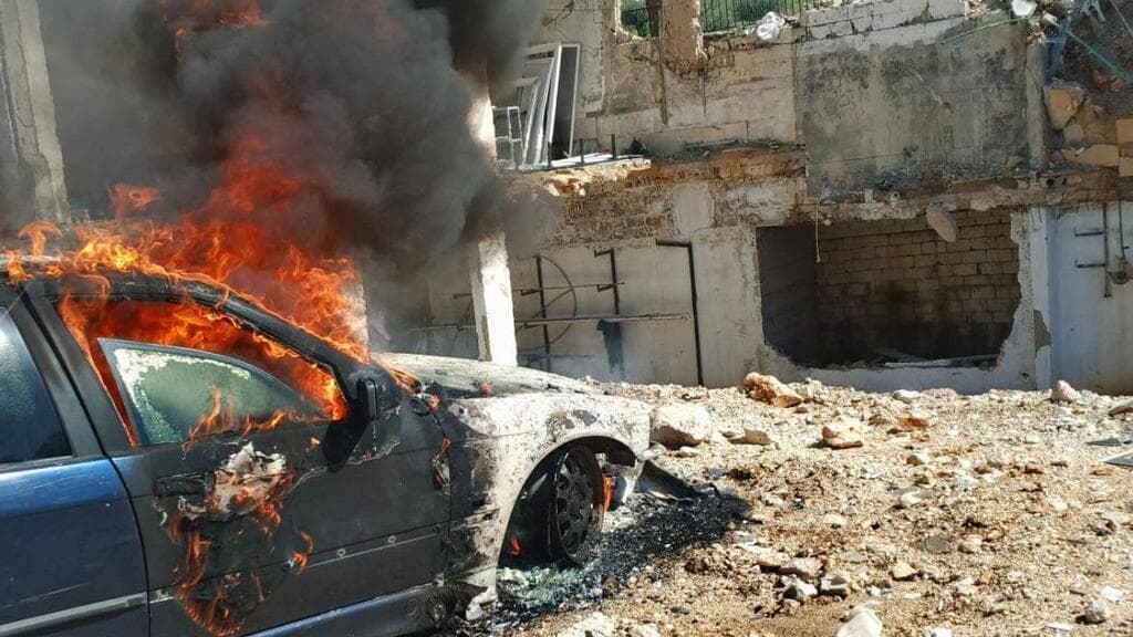 הרכב שנפגע בדרום לבנון תקיפת רכב בדרום לבנון