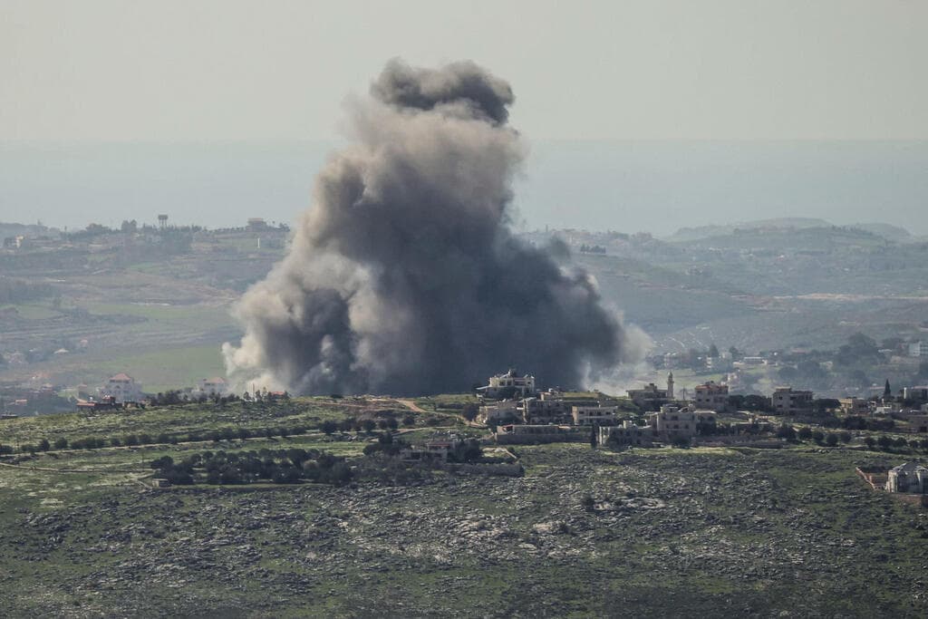 צילום: Rabih DAHER / AFP תקיפות צה"ל בדרום לבנון