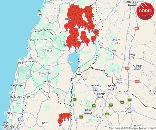  כומתה צבע אדום אזעקות צפון