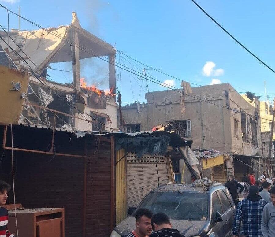 תקיפות במחנה הפליטים הפלסטיני עין אל-חילווה, שבאזור צידון בדרום לבנון