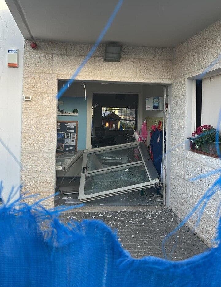 גן הילדים שניזוק ברמלה (צילום: לפי סעיף 27א לחוק זכויות יוצרים ) גן ילדים במרכז