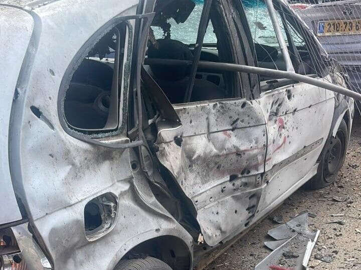 חולון (צילום: כבאות והצלה לישראל) נפילת רסיסים במחוז דן