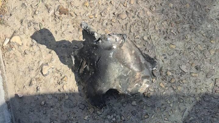 שברי היירוט בגזרת שרון חוף - מטח  מאיראן