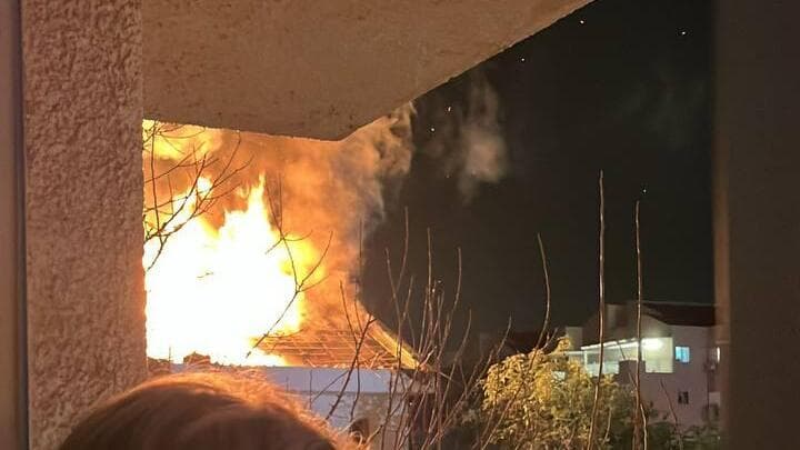 שריפה באיזור שוהם