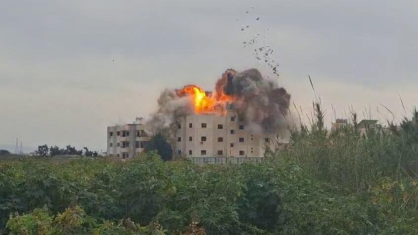 תקיפה באזור צור בלבנון תקיפת בניין באל-עבאסיה שבאזור צור