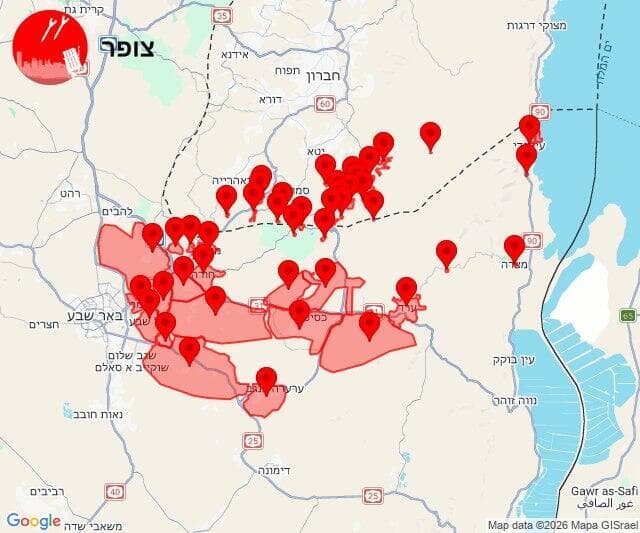 אזעקות בדרום הארץ