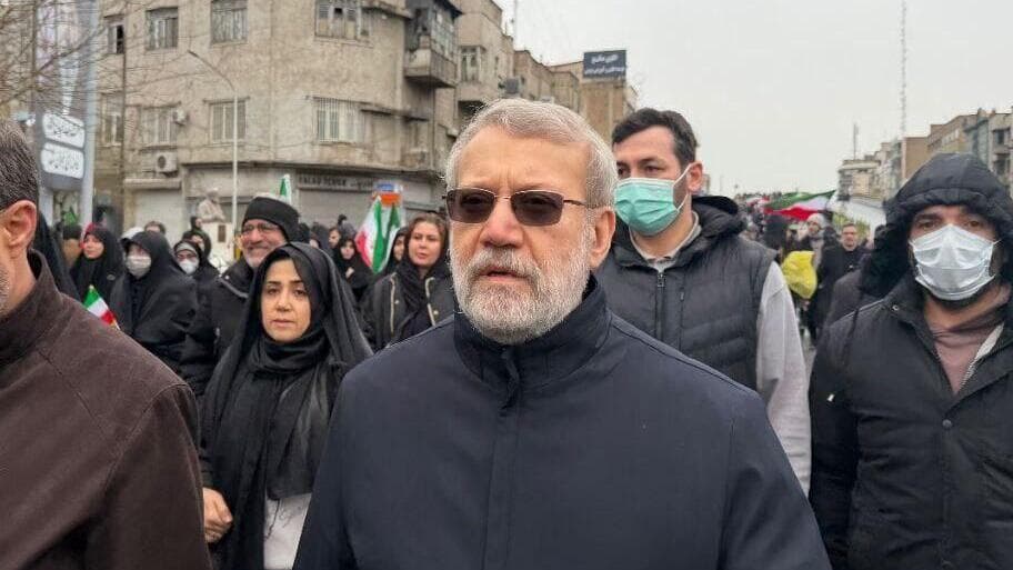 עלי לריג'אני מגיע לאירוע לכבוד יום ירושלים