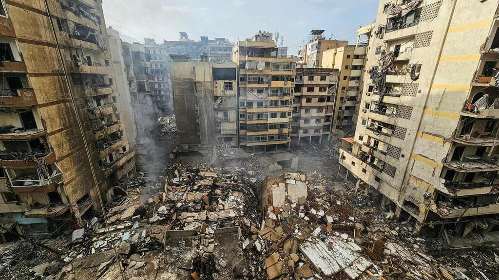 חארת חריכ דאחייה ביירות לבנון הריסות אחרי תקיפות צה"ל