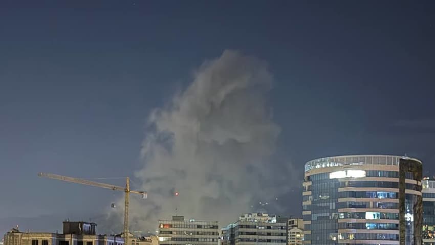 תקיפות בטהרן, הלילה תיעוד תקיפות בצפון טהרן באיראן