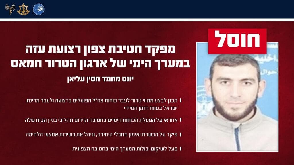 צילום: דובר צה"ל צה"ל ושב"כ חיסולו את המחבל יונס מוחמד חסין עליאן
