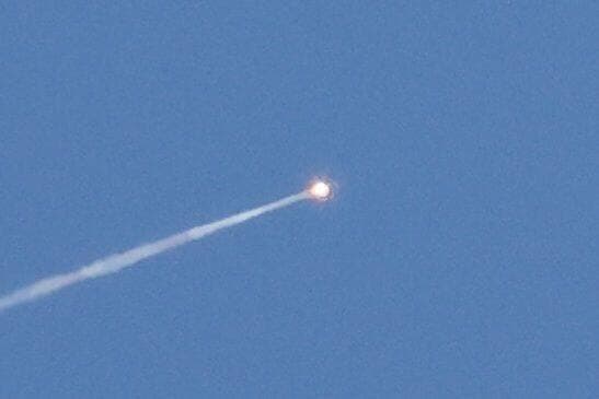 יירוט בשמי המרכז (צילום: מוטי קמחי ) יירוטים בשמי המרכז של מטח מאיראן - שאגת הארי