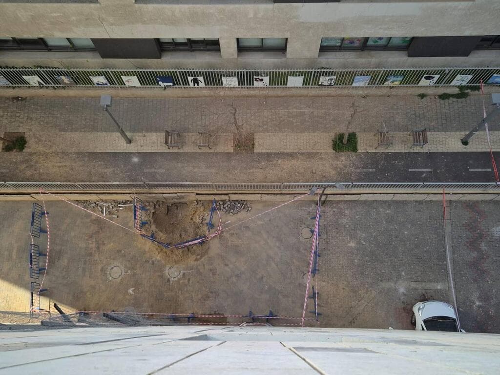 זירת נפילה בתל אביב