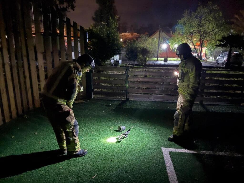 שברי יירוט אותרו בחצר מבנה בקריית שמונה