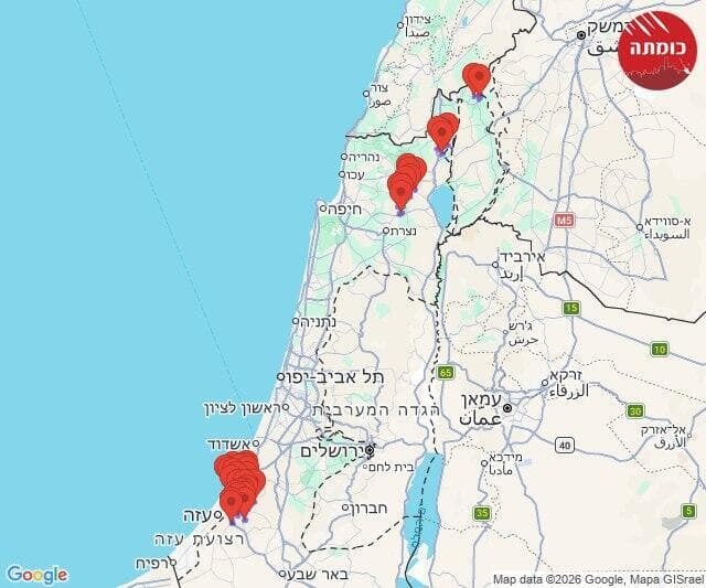 אזעקות בגליל ובעוטף עזה