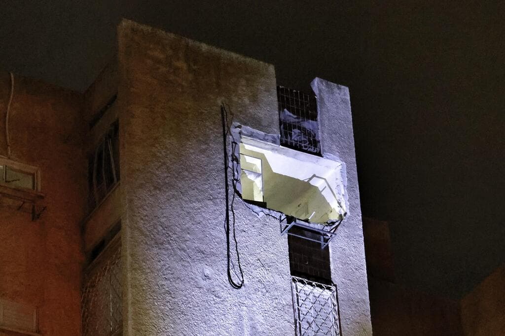 זירת פגיעה ישירה בתל אביב