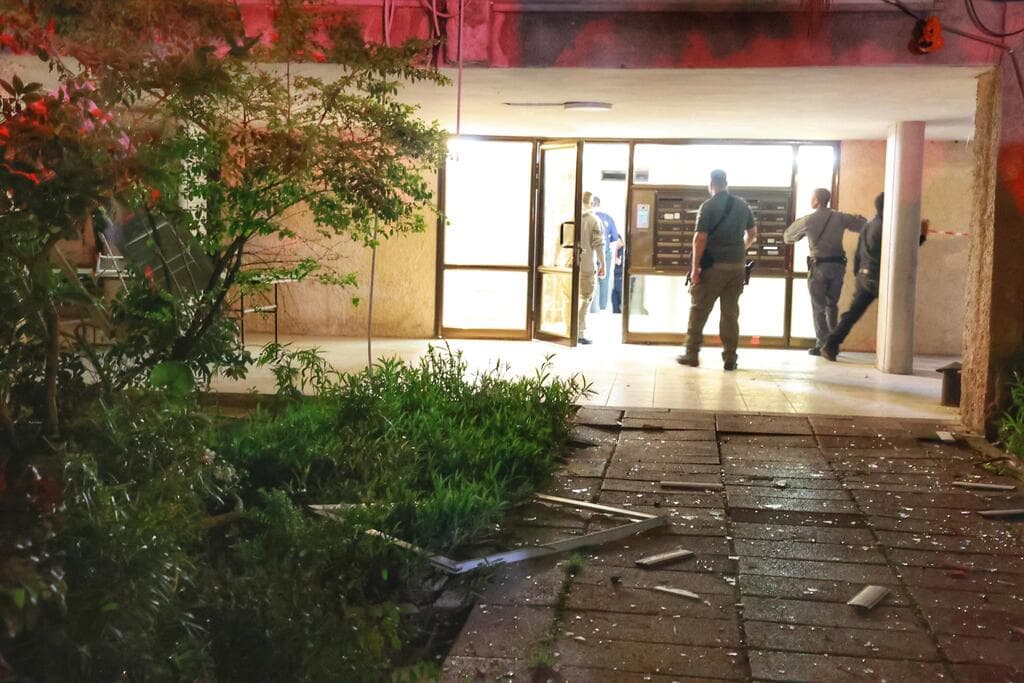 זירת פגיעה ישירה בתל אביב