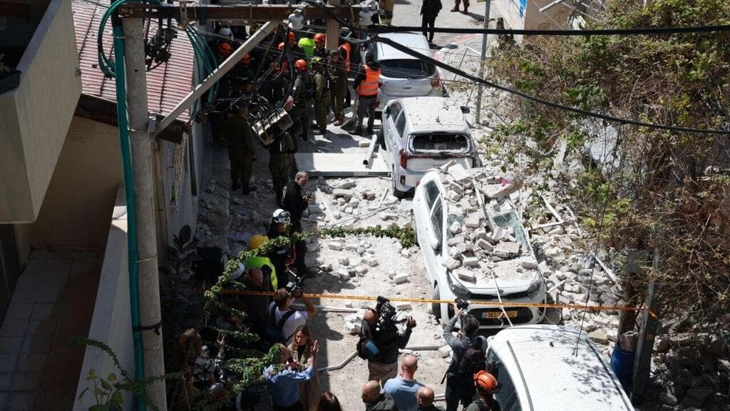 זירת הפגיעה בתל אביב