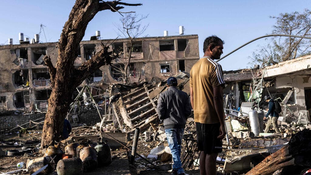 זירת הפגיעה בדימונה